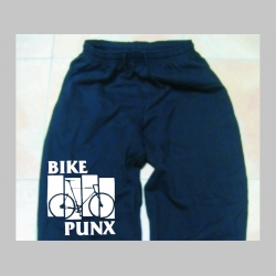 Bike Punx  čierne teplákové kraťasy s tlačeným logom